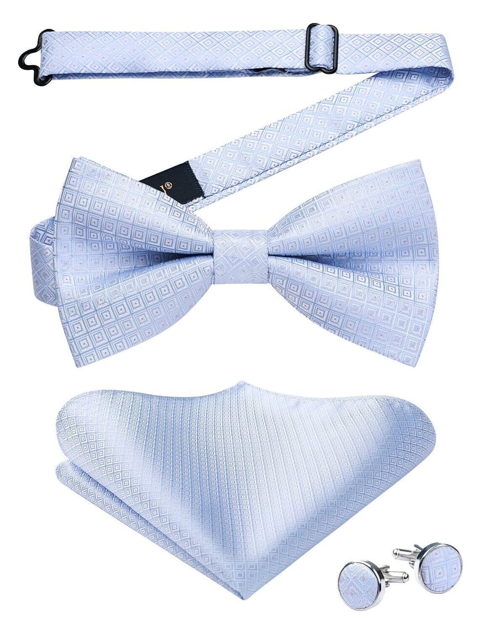 6383 Purple Bow Ties Solid Lavender Bow Tie Silk Tuxedo Bowtie and Pocket